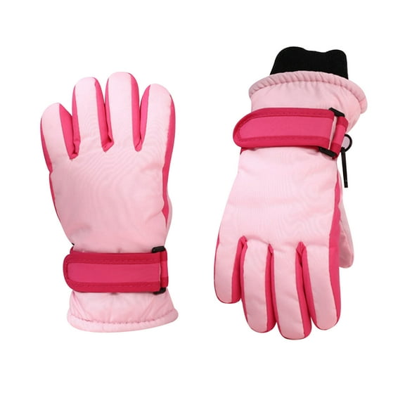 Guozer Children's Ski Gloves 1Pair Winter Snow Gloves For Age 3-5 Years Old Children Waterproof Winter Warm Gloves For Snowboarding, Sledding