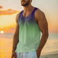 thumbnail image 2 of HCNTES Men Workout Tank Top Gym Bodybuilding Sleeveless Muscle T Shirts Fitness Gym Undershirt Running Vest(Green,XXL), 2 of 5