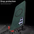 thumbnail image 4 of Mantto for Samsung Galaxy A24 4G Case Compatible with MagSafe Charging, Vegan PU Leather Slim Classic Luxury Elegant Thin Drop Protection Protective Cover for Samsung Galaxy A24 4G, Green, 4 of 9