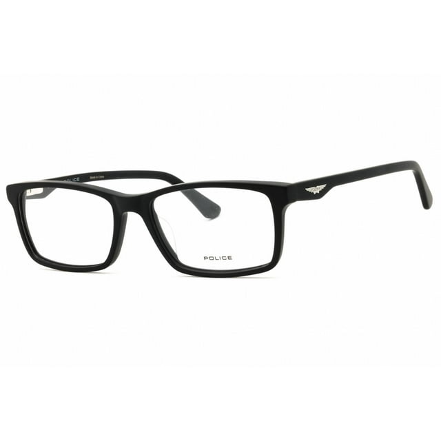 Police VPLN82 0703 Men's Matte Black Acetate Full Rim Eyeglasses
