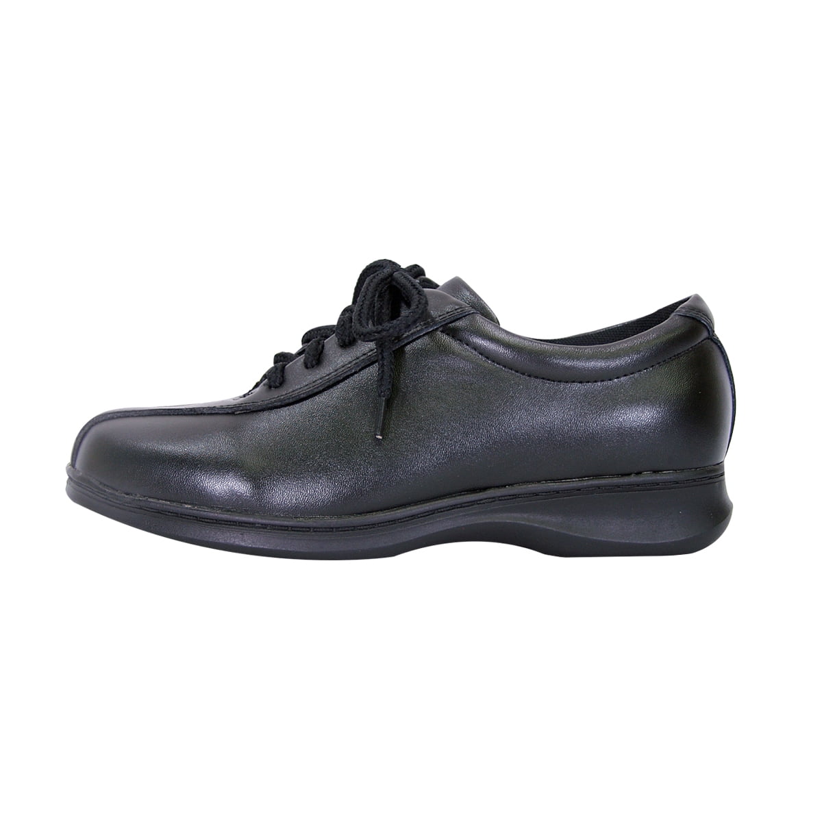 24 HOUR COMFORT Valerie Wide Width Classic Oxford Lace-up Shoes BLACK 9