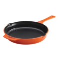 thumbnail image 2 of Rachael Ray 12 Inch Nonstick Hard Anodized Aluminum Cast Iron Skillet, Orange, 2 of 5