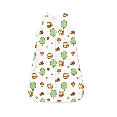 

Cauagu Tree Squirrel for Infant Wearable Blanket Unisex Girl Boy Swaddle Transition Sack - Newborn Essentials Sleep Clothes-Large