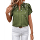 thumbnail image 3 of Tops Elegantes de Verano con Cuello en V y Corta para Mujer Verde M, 3 of 7