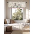 thumbnail image 3 of Kitchen Valances for Window, Vintage Bike on Linen Light Filtering Rod Pocket Valance Curtain, Spring Jugal Leaves Roses Short Curtains Window Topper for Bedroom Bathroom Living Room 54x18in, 3 of 9