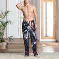 thumbnail image 4 of Salouo Bulldog with Forest Flag Print Pajama Pants for Men, Lounge Pants Elastic Waistband Casual Men's sleepwear Loungewear Sleep Pajama Pant -Small, 4 of 7