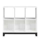 Lexicon Garretson 6-Shelves Wood Bookcase in 2-tone finish (White and ...