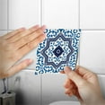 AKUMRi 10pcs Talavera Tiles Tile Sticker, SelfAdhesive Diy Waterproof