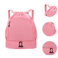thumbnail image 6 of Abbraccia Sports Drawstring Backpack Rucksack Wet and Dry Separation Bag Gym Bag with Shoe Compartment for Basketball Volleyball Adults Pink, 6 of 10