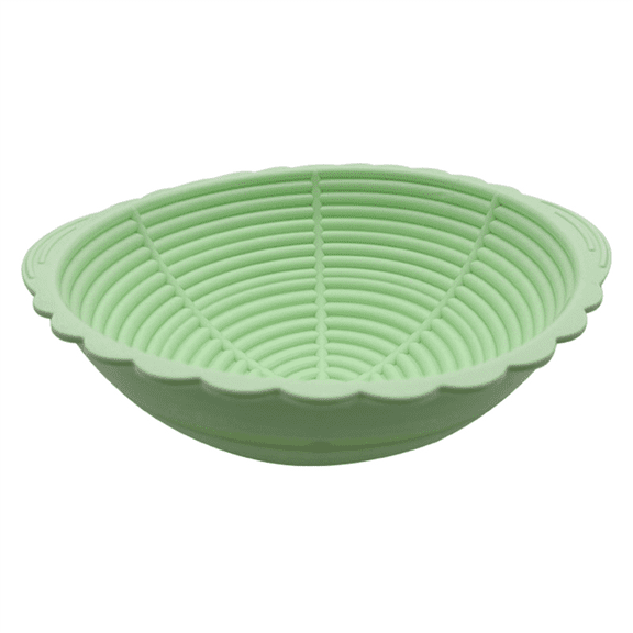 Bread Proofing Basket,Silicone Round Foldable Sourdough Baking Basket Waterproof Bowls,Green