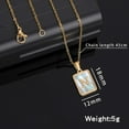 thumbnail image 4 of Stainless Steel Necklace for Women Letter Yellow Gold Plated Long Necklace, 4 of 5