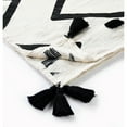 thumbnail image 4 of LR Home and Evette Rios Cream and Black Chevron Stripe Cotton Throw Blanket, 50" x 60", 4 of 12