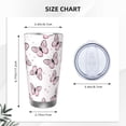 thumbnail image 4 of Vsdgher Butterflies (2) 20 Oz Stainless Steel Vacuum Insulated, Travel Mug Coffee Cup for Home, Office, Outdoor Works Great for Ice Drinks and Hot Beverage -Straw Two-piece Set, 4 of 8