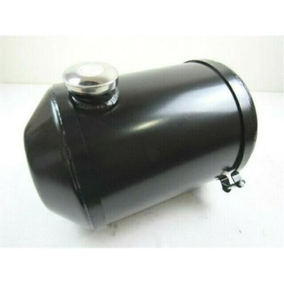 Réservoir de Carburant Rond en Aluminium Filé de 5 gal , Noir - 10 x 16,5 Po.