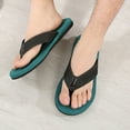 thumbnail image 5 of Binhe Men Fashion Flip Flops Fashion Flat Beach Sandals Soft Bottom Flat Slippers with Arch Support Impermeable Open toe Beach Thong Sandals for Solid Color, 5 of 8