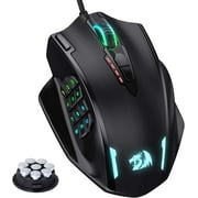Redragon M908 Impact RGB LED MMO Mouse with Side Buttons Optical Wired Gaming Mouse with 12,400DPI, High Precision, 19 Programmable Mouse Buttons