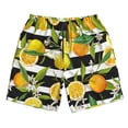 thumbnail image 4 of Bixox Men's Orange and Lemon printing Casual Classic Fit Short Summer Beach Shorts, 4 of 6