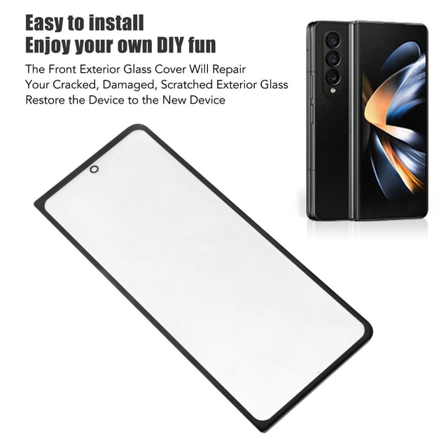 Reemplazo de pantalla de lente exterior de pantalla de vidrio exterior frontal con Kit de herramientas de reparación OCA para Samsung Galaxy Z Fold 4 5G F936