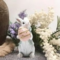thumbnail image 4 of GeBuSn Easter Bunny Crafts Resin Rabbit Hug Carrot Figurine Easter Cute Rabbit Statue For Home Desktop Garden Decoration (D), 4 of 5