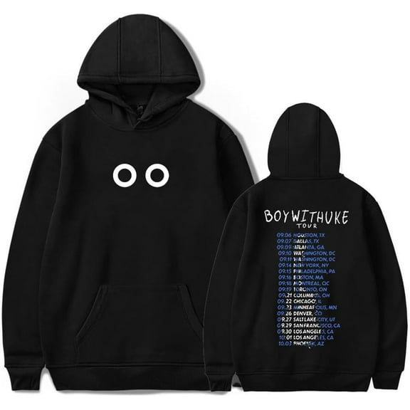 BoyWithUke 2024 Tour Inspired Graphic Hoodie - Unisex Soft Oversized Long Sleeve Vintage Indie Pop Casual Sweatshirt Fall Winter
