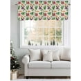 thumbnail image 5 of Tropical Botanical Curtain Valances for Windows, Red Purple Summer Floral Beige Kitchen Valance Window Treatment, Light Filtering Block Curtains for Bathroom/Bedroom/Living Room 42'' x 12'', 5 of 9