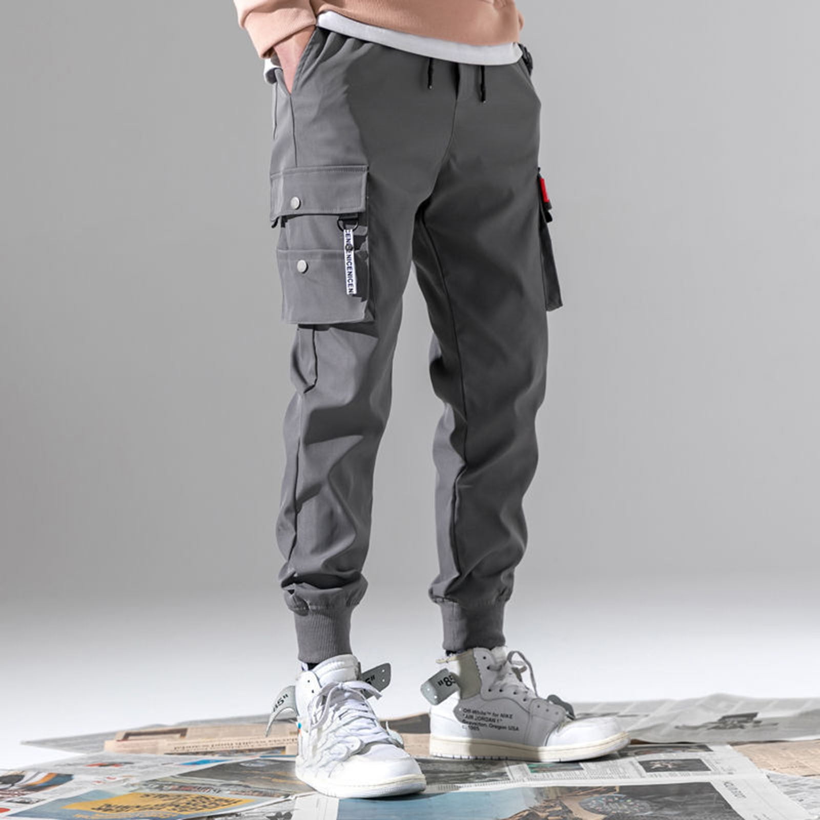 FRXSWW Men's Plus Size Corduroy Warm Cozy Casual Sweatpants 