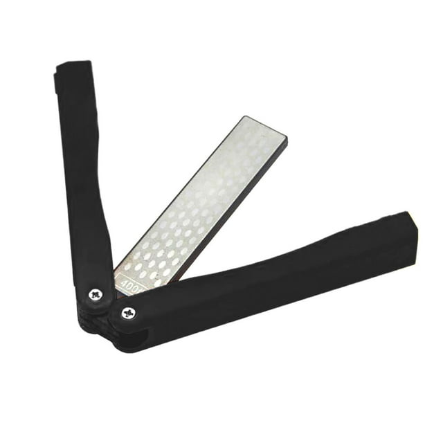 Xingzhi Sharpener Double Sided Portable Mini Foldable Sharpening Stone Kitchen Handheld Whetstone Household Tools Home for Hiking Black