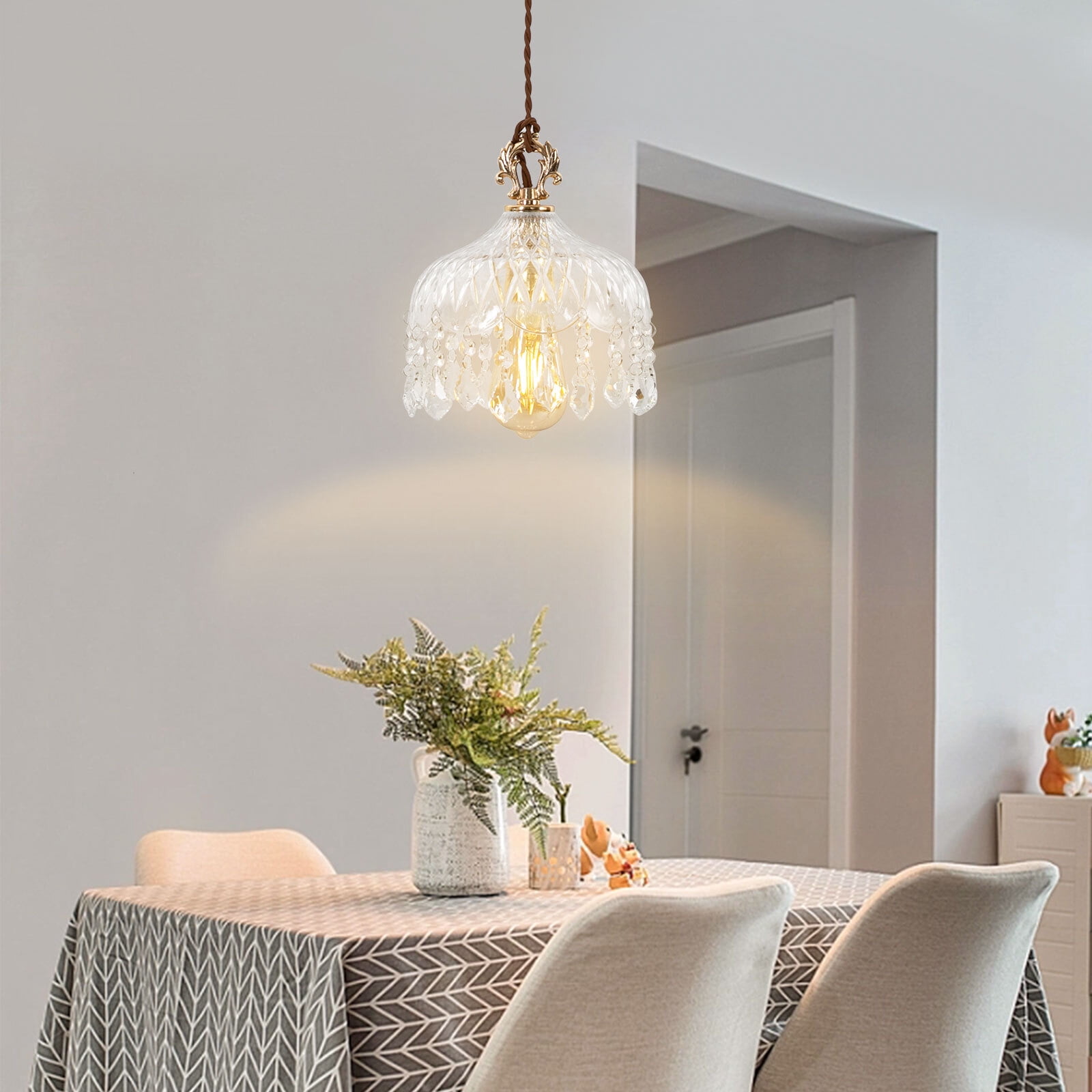 Gold Pendant Light Hanging Ceiling Light Fixture Kitchen Island Lamp Chandelier