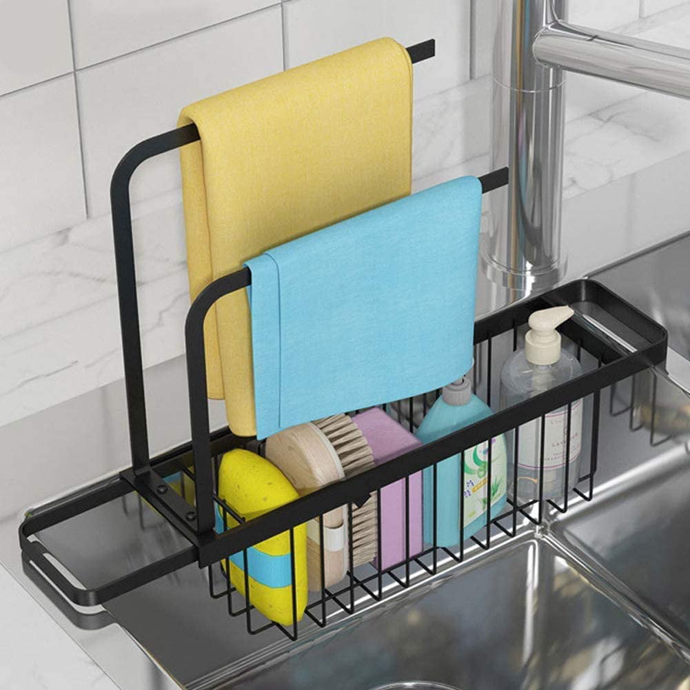 Portable Organizer Stainless Steel Telescopic Sink Drain Drying-Rack Dish Y4S6 
