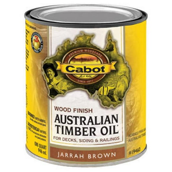 Cabot 19460-05 Australian Timber Oil Wood Stain Finish, Jarrah Brown, Qt. - Quantity 1