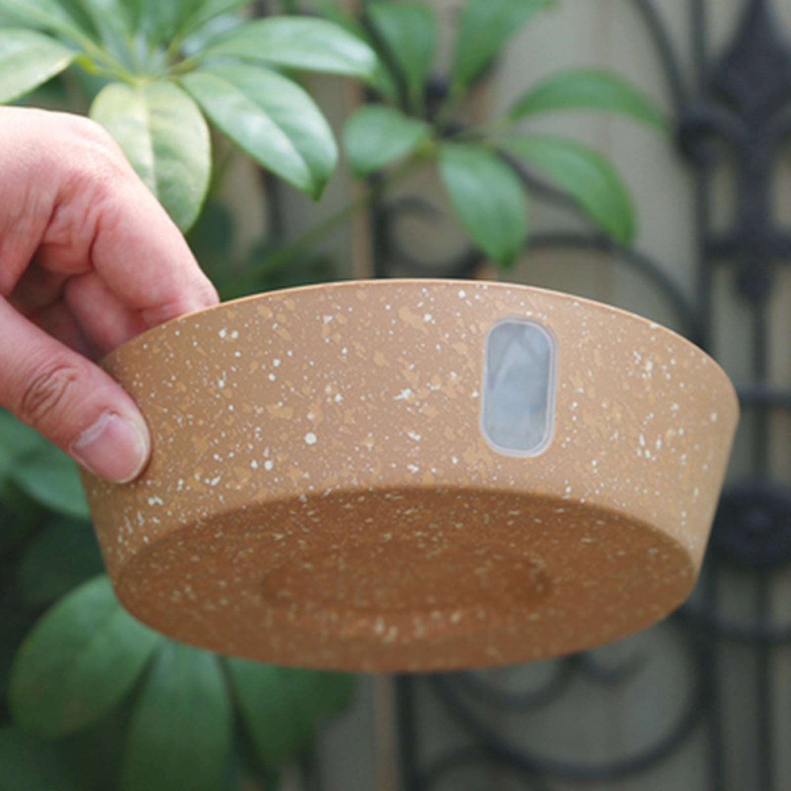 10 Inch Hanging Planter, Plant Hanger Indoor Outdoor, Self Watering Plant Pot Hanging Baskets Holder Plants with Drainage Holes & Removable Tray for Garden Home Black