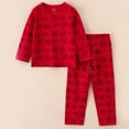 thumbnail image 2 of JUMEYU Pajamas for Girls Toddler Kids Junior Girls Boys Pajamas Sleepwear Pjs Size 10-11 (Red,10-11 Years), 2 of 4