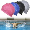 thumbnail image 7 of Silicone Swim Cap for Short Medium Long Hair, Swimming Cap for Women Men, Keep Your Hair Dry & Unchanged, Black, 7 of 7