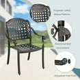 thumbnail image 5 of Gymax 2 Pieces Cast aluminum patio chair bistro dining chair outdoor cast aluminum chair, 5 of 9
