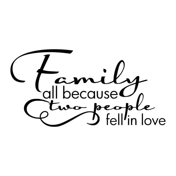 Quotes & Sayings Wall Decals for Children Bedroom - Family Quotes to Express Love Family DIY & Creativity Boy Girl Bedroom Wall Sticker - Size: 10 In x 5 In