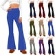 thumbnail image 1 of Pincandy Women's Solid Color Elastic Waist Yoga Flared Pants, Comfortable, Casual & Fitness Activities, 1 of 6