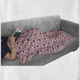 thumbnail image 6 of Hearts Soft Flannel Fleece Throw Blanket, Hearts in Pastel Tones Love Theme Romance Relationship, Cozy Plush for Indoor and Outdoor Use, 50" x 60", Dark Magenta Purple, by Ambesonne, 6 of 6