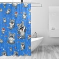 thumbnail image 2 of Coolnut Cartoon Raccoons Shower Curtain Bathroom Decor Watercolor Shower Curtain Sets Fabric Cloth Bathroom Curtains with Hooks 60x72 Inch, 2 of 6