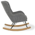 thumbnail image 4 of Baby Relax Rylee Tall Wingback Glider Recliner Chair, Light Gray Linen, 4 of 9
