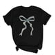 thumbnail image 1 of Blusas de Manga Corta para las Mujeres Divertida Impresión Cuello Redondo Camiseta Vintage, Blusas de Primavera para las Mujeres, 1 of 9