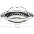 thumbnail image 3 of Accesorio práctico de cocina, cesta de drenaje de malla para fregadero de cocina, colador de fregadero de acero inoxidable de borde ancho, tamaño universal que se adapta a orificios de fregadero, 3 of 5