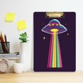 thumbnail image 2 of FORMRS Acrylic Clipboard with Low Profile Clip Standard A4 Letter Size, 12.5" x 9", Colorful UFO, 2 of 8