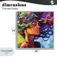 thumbnail image 4 of Stupell Industries Contemporary Flowing Whirlwind Of Colors Gray Framed Giclee Art, 24 x 24, by Svetlana Aleynikova, 4 of 8
