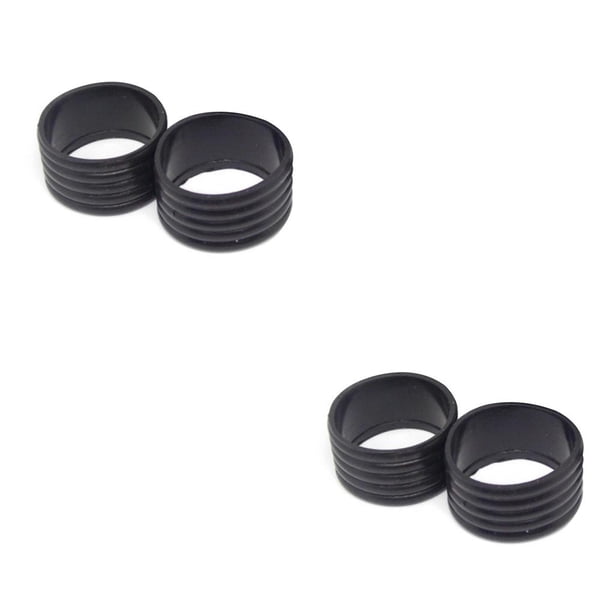 Agarre de raqueta Greeniant 2 piezas anillo de goma mango Overgrip Fix bandas Kit protector Universal Negro