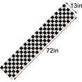thumbnail image 5 of Racing Car Table Runner Black and White Checkered Race Car Birthday Party Decoration Kitchen Dining Room Decor 71Inches Long, 5 of 5