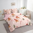 thumbnail image 3 of Homewish Cartoon Gingerbread Man 7-Piece Twin Bedding Sets,Red Christmas Hat Bedding Comforter Set,Happy New Year Sheet Sets For Boys Kids,Super Cozy Room Decor Reversible, 3 of 8