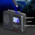 thumbnail image 3 of JIAHAOO Compact AM FM SW Radio USB SD Compatible Black For Home Kitchen Camping Personal Relaxation, 3 of 10