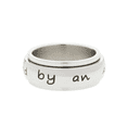 thumbnail image 5 of Stainless Steel Women's Men's Spinner Ring - Protected By An Angel Christian Religious Ring Fidget Spinner Anxiety & Stress Relief Gifts for Women or Men, 5 of 5