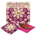 thumbnail image 2 of Flying Wish Paper - Write it, Light it, Watch it Fly - Pink Butterfly - 7" x 7" - Large Kit, 2 of 3