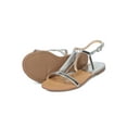 thumbnail image 4 of New Women Qupid Britt-01xc Open Toe T-Strap Slingback Flat Sandal, 4 of 6